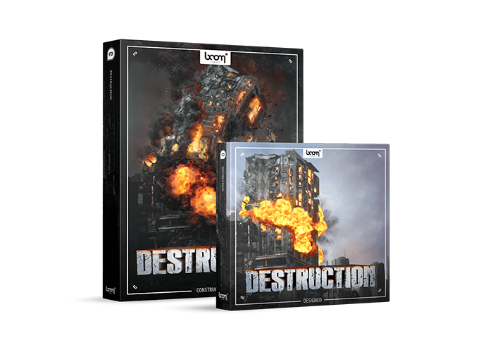 Destruction 楼房倒塌音效包 汽车玻璃金属破坏声音素材-LUOYUDONG